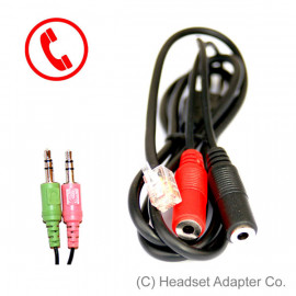 PC Headset Adapter for a Conventional Phone
