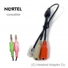 PC Headset Adapter for a Nortel Phone
