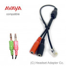 PC Headset Adapter for Avaya (16xx and 96xx series)